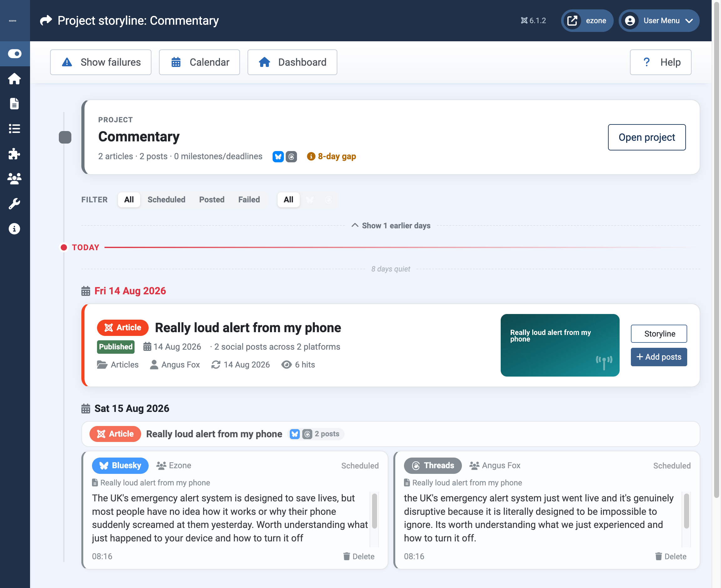 Content Amplifier - Project storyline