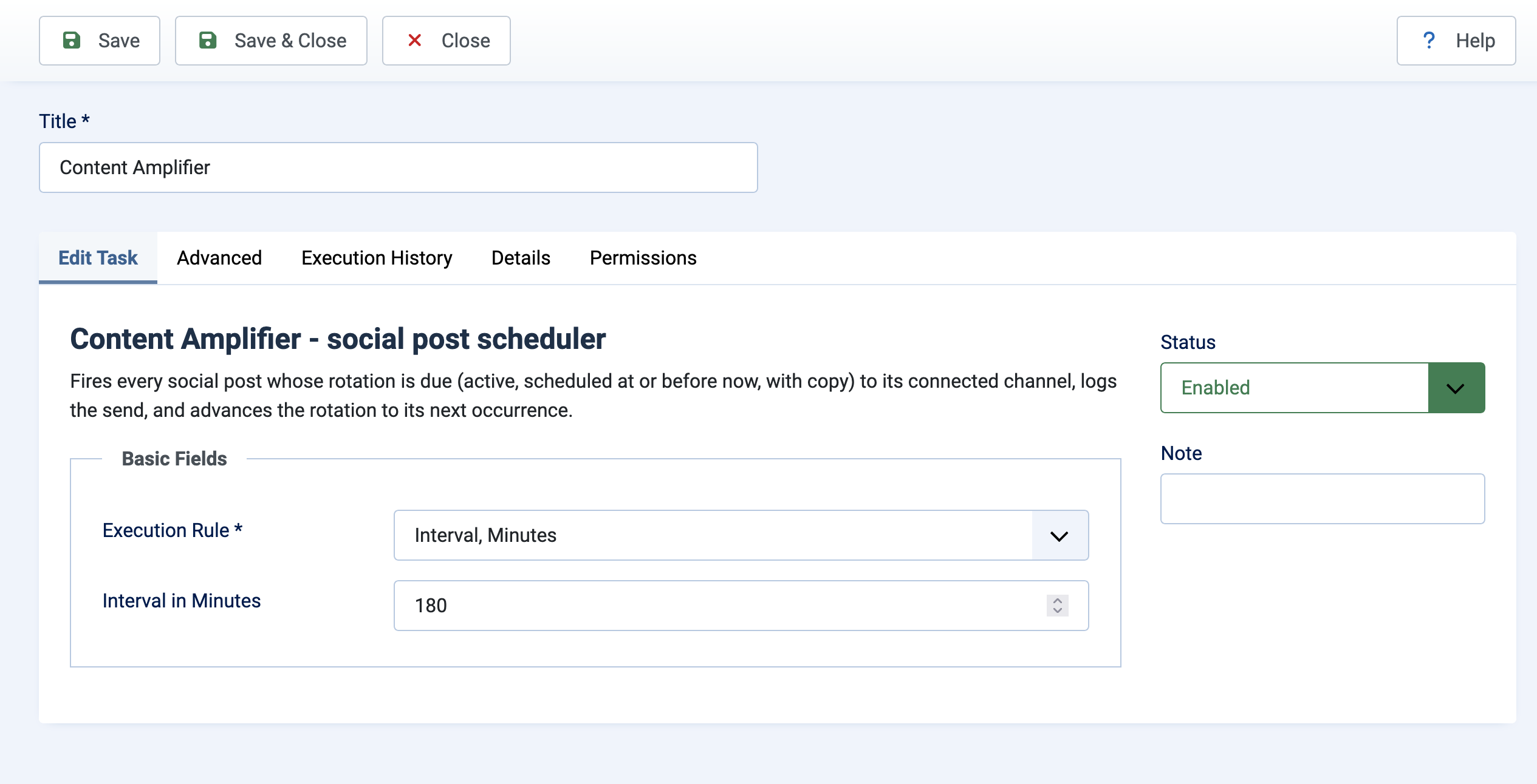 Content Amplifier - Scheduled Task