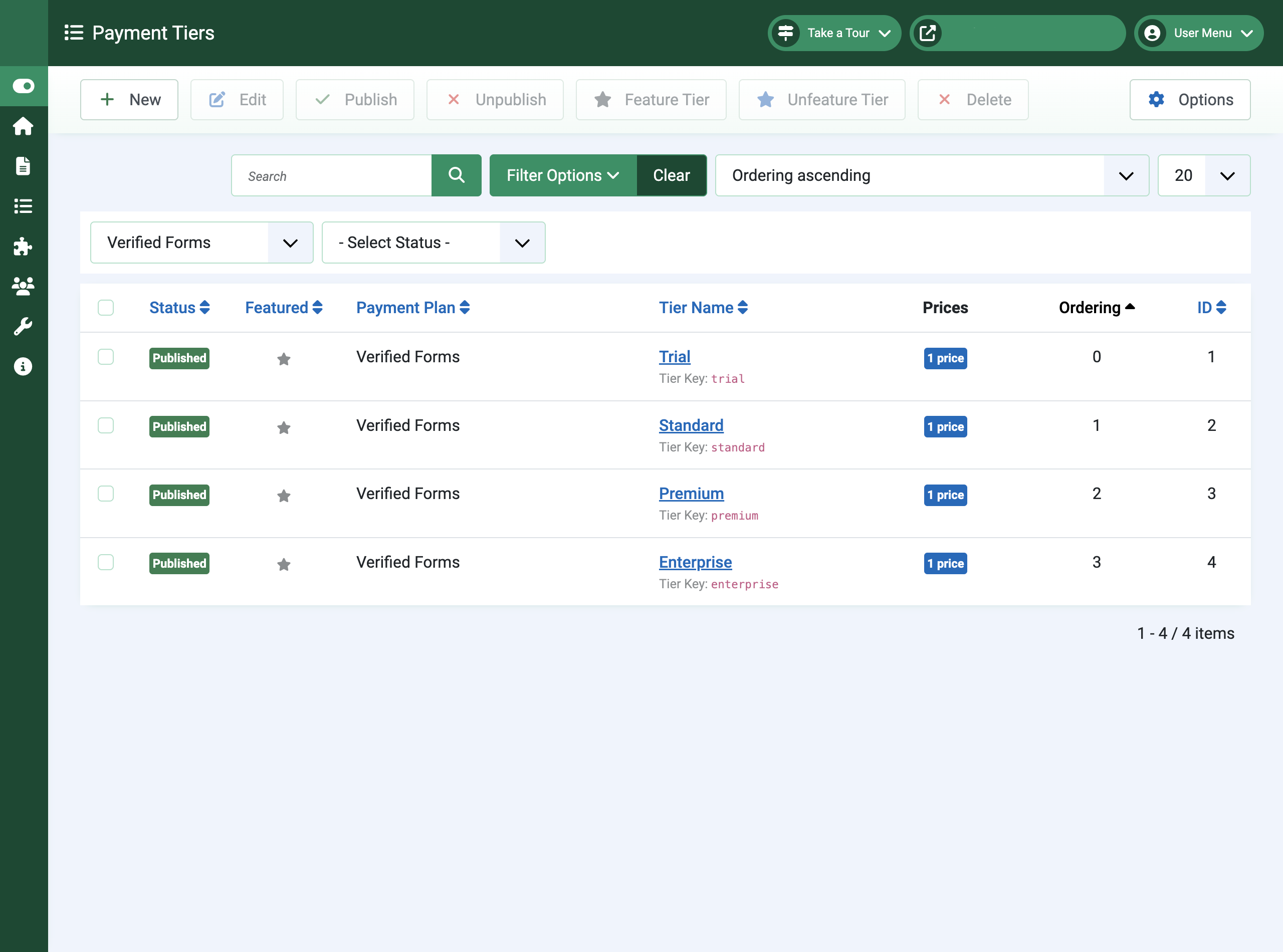 Payment Pricing Tiers for Stripe in Joomla